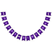 Lila Happy Birthday Rainbow Party Wimpelkette (Alle)