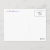 Lila Happy Birthday Song Postcard Postkarte (Rückseite)