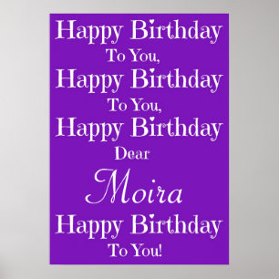 Lila Happy Birthday Song Poster
