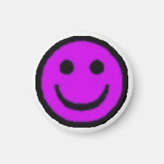 Lila Happy Face Magnet