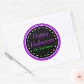 Lila Happy Halloween Custom Leckerei Party Sticker (Umschlag)