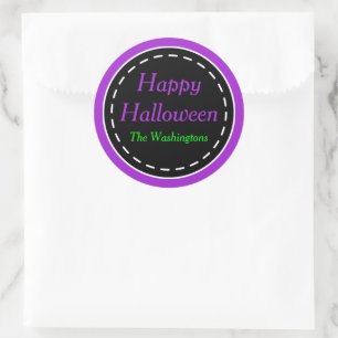 Lila Happy Halloween Custom Leckerei Party Sticker