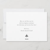 Lila Happy Holidays Foto Snowflake Feiertagskarte (Rückseite)