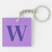 Lila Happy Kitty Cat Schlüsselanhänger (Rückseite)