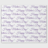 Lila Happy Mother's Day Script Holiday Geschenkpapier (Flach)