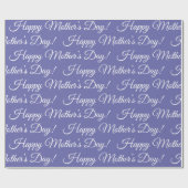Lila Happy Mother's Day Script Holiday Wrapping Geschenkpapier (Flach)