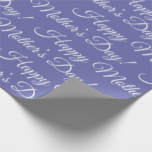 Lila Happy Mother's Day Script Holiday Wrapping Geschenkpapier (Ecke)
