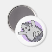 Lila Happy Niedlich Igel Magnet (Vorderseite/Rückseite)