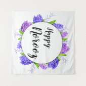 Lila Happy Noroz Hyacinth Wreath New Year Wandteppich (Vorderseite (Horizontal))