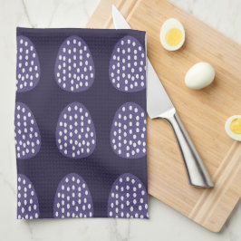 Lila Happy Oaster Eggs Muster Geschirrtuch