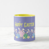 Lila Happy Oster Tasse - Bunny Oar Eggs (Zentrum)