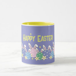 Lila Happy Oster Tasse - Bunny Oar Eggs