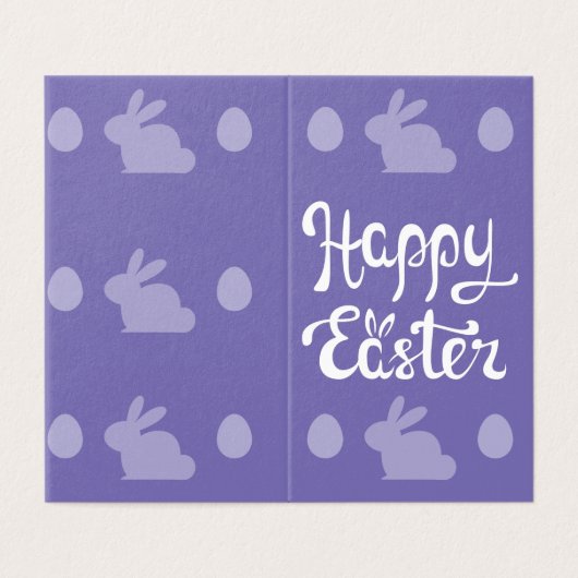 Lila Happy Osterpackung mit 25 Mini-Karten (Außenseite Aufgefaltet)