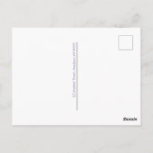 Lila Happy Ostersonne Postkarte (Rückseite)