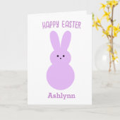 Lila Happy Ostersonnenkarte Karte (Gelbe Blume)