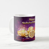 Lila Happy Raksha Bandhan Sparkle Kaffeetasse (Vorderseite Links)