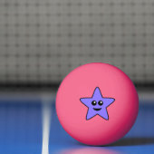 Lila Happy Star Ping Pong Ball Tischtennisball (Netto)