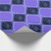 Lila Harlekin-Spitzen-Diamant-Muster-Geschenkpapie Geschenkpapier (Ecke)