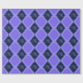 Lila Harlekin-Spitzen-Diamant-Muster-Geschenkpapie Geschenkpapier (Flach)