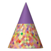 Lila Harlequin-Party Partyhütchen (Links)