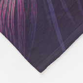 Lila harte Pastelle Zeichnend Pfauenfedern Fleecedecke (Ecke)