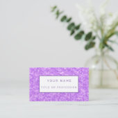Lila Hartglas Visitenkarte (Stehend Vorderseite)