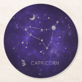 Lila Hartkorn | Astrologie Horoskop Runder Pappuntersetzer (Vorderseite)