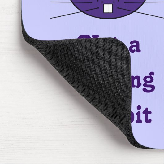 Lila Häschen-Kaninchen Mousepad (Ecke)