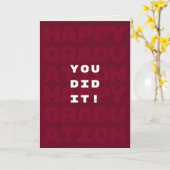 Lila hast du es getan! Abschluss-Karte Karte (Gelbe Blume)