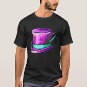 Lila-Hat-Zylinder für Mardi Gras T-Shirt (Vorderseite)