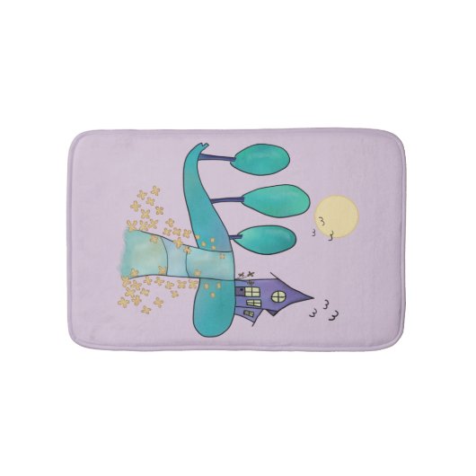 Lila Haus Badematte (Vorderseite)