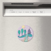 lila Haus Magnet (In Situ (Geschirrspüler))
