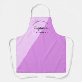 Lila Haus mit Liebe Personalisiert Küche Schürze (Vorderseite)