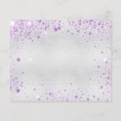 Lila Haushalt auf der Quinceanera Save the Date Flyer (Hinten)