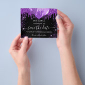 Lila Haushalt auf Quinceanera Save the Date Flyer (Gruppe)