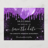 Lila Haushalt auf Quinceanera Save the Date Flyer (Vorne)