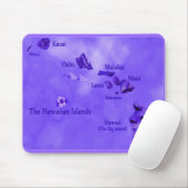 Lila Hawaiianischer Inselplan Mousepad (Mit Mouse)