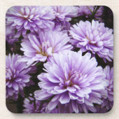 Lila Haze Chrysanthemas Untersetzer (Vorderseite)