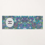 Lila Haze Floral Monogramm Yogamatte (Vorderseite (Horizontal))