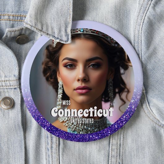 Lila Haze Glitz Custom Pageant Button Button (Beispiel)