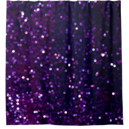 Lila Haze: Glitzer-Leuchten Hintergrund Duschvorhang (Vorderseite)