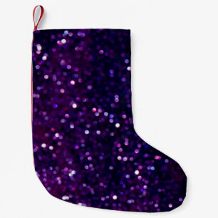 Lila Haze: Glitzer-Leuchten Hintergrund Kleiner Weihnachtsstrumpf