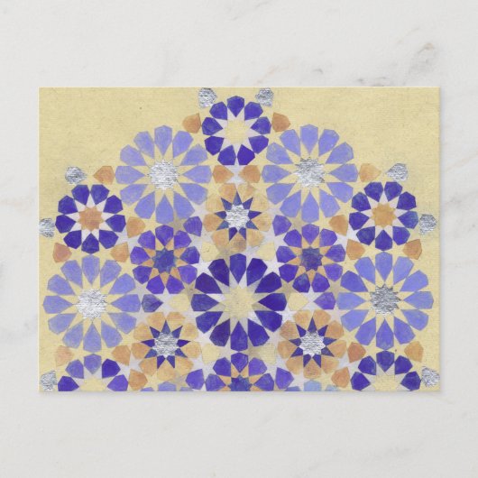 'Lila Haze' islamische Geometrie nach Karte (Vorderseite)