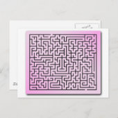 Lila Haze Maze Postkarte (Vorne/Hinten)