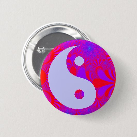 Lila Haze Yin und Yang Button (Vorne & Hinten)