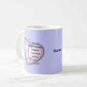 Lila Heart Ausnahmeschwester Kaffeetasse (Vorderseite Links)