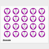 Lila Heart Border Stickers (Blatt)