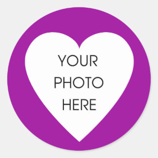 Lila Heart Border Stickers
