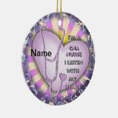 Lila Heart CNA Nurse Keramikornament (Rechts)