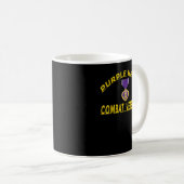 Lila Heart Combat Veteran Kaffeetasse (VorderseiteRechts)